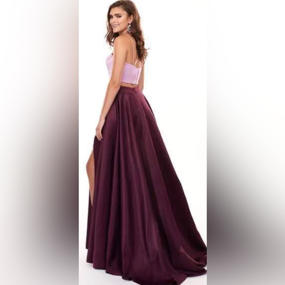 NWT Rachel Allan 6422 - 2 Piece - Mauve Black Cherry - Sz 0, 2, 6 /Sealed in bag - Picture 2 of 6